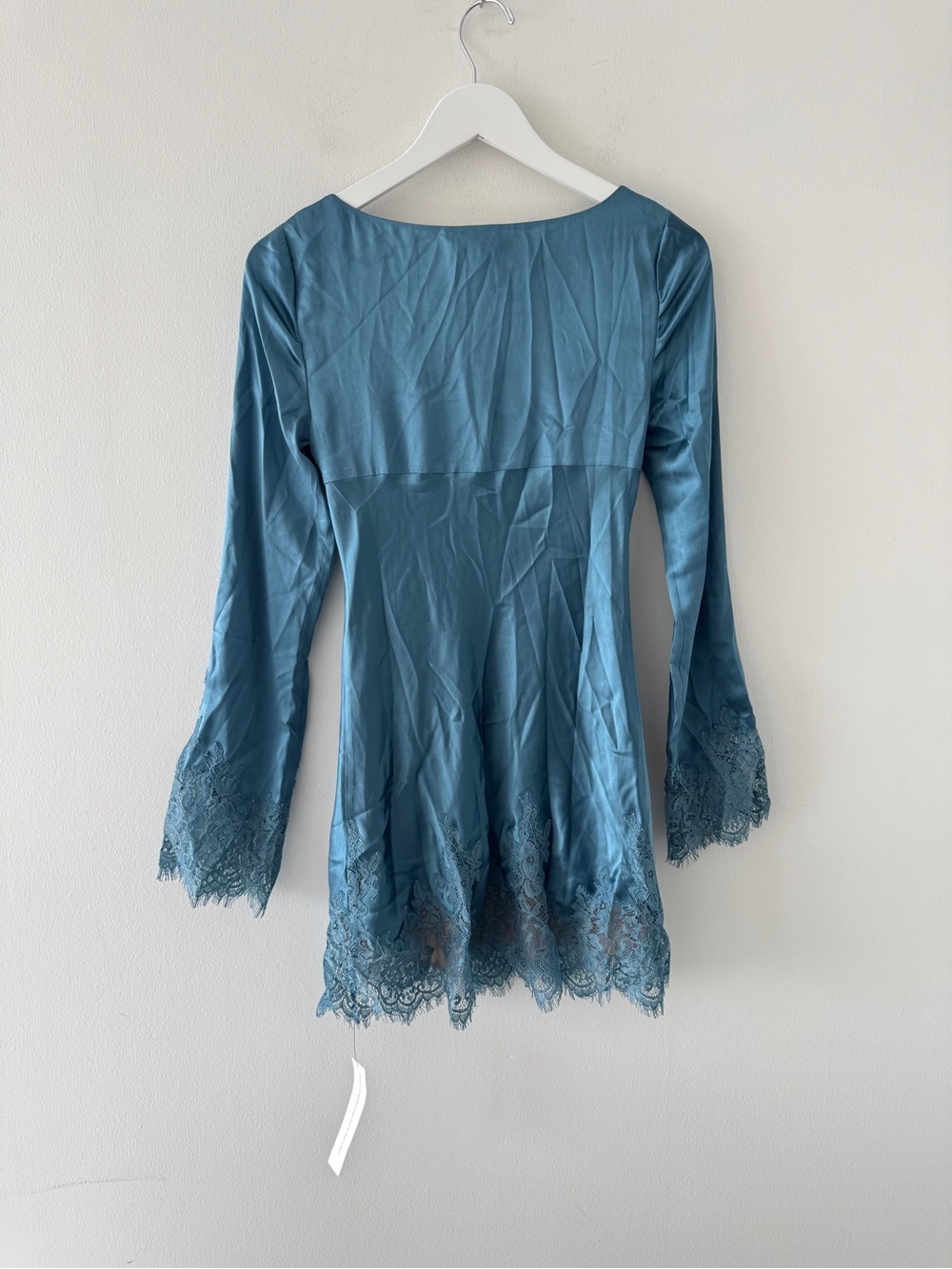 REFORMATION Blanche Silk Dress in Waves - Picture 5 of 7